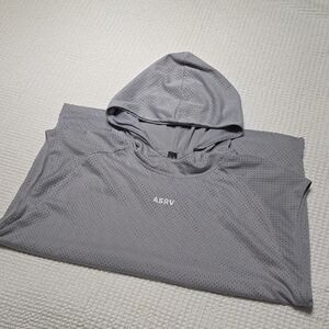 ASRV Men's Light Gray Cutoff Hoodie DSG - 0983